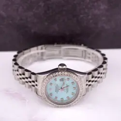 Rolex Ladies Datejust 26mm Steel Watch Jubilee ICED 2.50ct Diamond Ice BLUE Dial