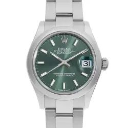 ROLEX DATEJUST 31 278240 MINT GREEN BAR 3 ROWS OYSTER BREATH RANDOM NUMBER S...