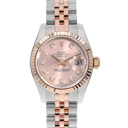 ROLEX DATEJUST 10P DIAMOND 179171G PINK M NUMBER SECOND HAND WOMEN