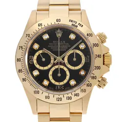 ROLEX COSMOGRAPH DAYTONA 8P DIAMOND 16528G BLACK REVERSE 6 DIAL S NUMBER SEC...