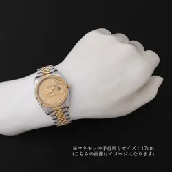 ROLEX DATEJUST 10P DIAMOND 116233G CHAMPAGNE GOLD Z NUMBER SECOND HAND MENS