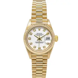 ROLEX LADY-DATEJUST YELLOW GOLD PRESIDENT 79178 WHITE DIAMOND - PRE-OWNED