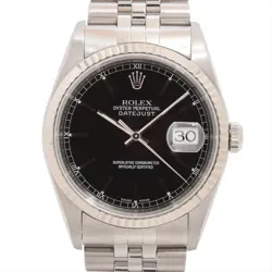 ROLEX DATEJUST 16234 SS×WG AT BLACK DIAL 3 EXTRA LINKS