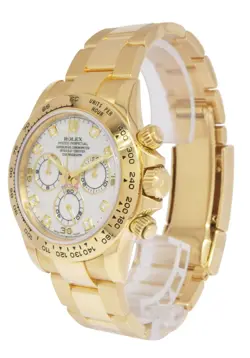 Rolex Daytona Chronograph 18k Yellow Gold MOP Diamond 40mm Watch +12' 116528