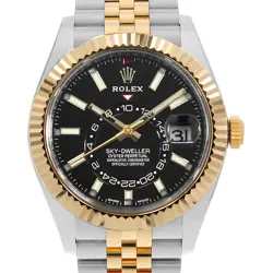 ROLEX SKY-DWELLER 326933 BLACK 5 ROW JUBILEE BRACELET RANDOM NUMBER SECOND H...