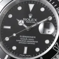 ROLEX SUBMARINER DATE 16610 BLACK V NUMBER SECOND HAND MENS
