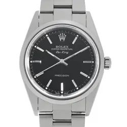 ROLEX AIR KING 14000M BLACK BAR Y NUMBER SECOND HAND MENS