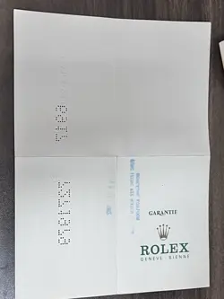 Rare ROLEX GENUINE 6917 Guarantee Paper Year 1982  W/ Purchase Receipt Hong Kong
