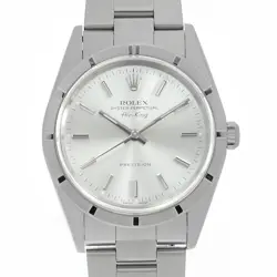 ROLEX AIR KING 14010M SILVER BAR F NUMBER SECOND HAND MENS