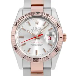 ROLEX TERNOGRAPH 116261 SILVER BAR 3 ROWS OYSTER BREATH D NUMBER SECOND HAND...