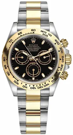 ROLEX COSMOGRAPH DAYTONA SELF-WINDING BLACK DIAL GOLD MENS SWISS-MADE WATCH