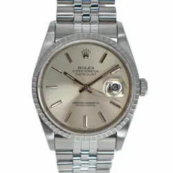 ROLEX  16220 DATEJUST SILVER R45_1230
