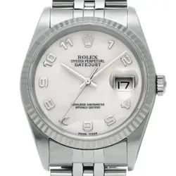 Rolex 1/5  Datejust 16234 Y Number Manufactured Around 2003 White Shell Wristwat