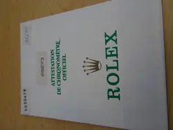 100% ORIGINAL ROLEX REFERENCE  68273 WARRANTY PAPER FROM  SERIER S