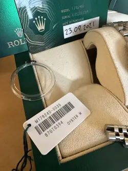 ROLEX DATEJUST 116200 SILVER OYSTER BRACELET WITH SILVER BEZEL