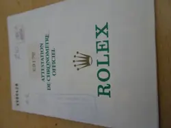 100% ORIGINAL ROLEX REFERENCE 69178 WARRANTY PAPER FROM  SERIER X