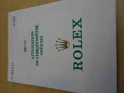 100% ORIGINAL ROLEX REFERENCE 69174 WARRANTY PAPER FROM  SERIER U
