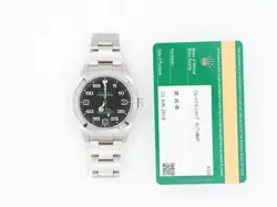 Rolex Air-King 116900 with Card 40mm Stainless Steel Black Dial