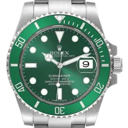 ROLEX SUBMARINER HULK GREEN DIAL STEEL MENS WATCH 