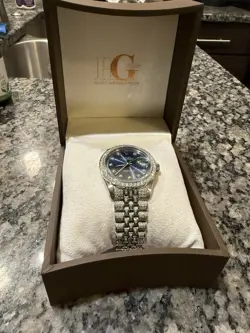 ROLEX DATEJUST 116234 SILVER JUBILEE BRACELET WITH SILVER BEZEL BLUE DIAL NO BOX