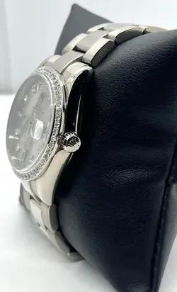 P SERIAL 2000 ROLEX 18k WG PRESIDENT WATCH CUSTOM DIAMOND DIAL & BEZEL 118239