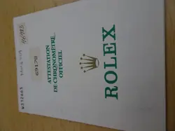 100% ORIGINAL ROLEX REFERENCE 69173 WARRANTY PAPER FROM  SERIER  W !
