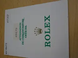 100% ORIGINAL ROLEX REFERENCE 69173 WARRANTY PAPER FROM  SERIER  W -