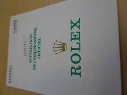 100% ORIGINAL ROLEX REFERENCE 69173 WARRANTY PAPER FROM  SERIER W ,