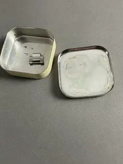 Rolex Parts Tin with parts and link inside