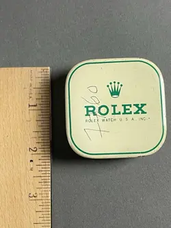 Rolex Parts Tin with parts and link inside