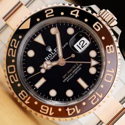2020 CARD ROLEX GMT MASTER II 126711 CHNR ROOT BEER 18K ROSE GOLD 40MM WATCH