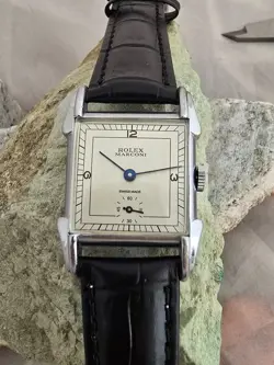 ROLEX MARCONI DE HOMBRE A CUERDA DIAL RESTAURADO COLOR  PLATA  CAJA  NICKEL