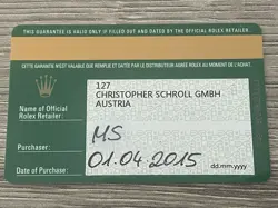 WARRANTY CARD BOOKLET