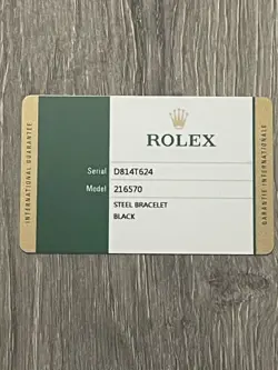 ROLEX GUARANTEE WARRANTY CARD BOOKLET 2015 EXPLORER II 216570 !