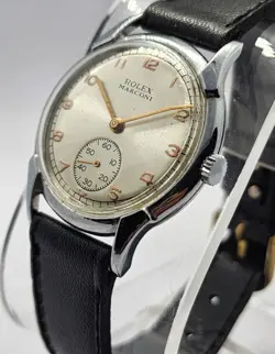 VINTAGE ROLEX MARCONI SILVERED DIAL