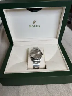 ROLEX OYSTERDATE PRECISION 6694 SILVER OYSTER BRACELET WITH SILVER BEZEL