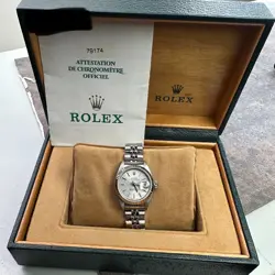 BOX & PAPER ROLEX DATEJUST 79174 SILVER DIAL 26MM FLUTED BEZEL JUBILEE BAND