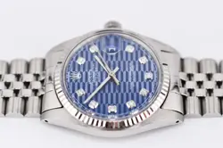 Rolex Datejust Ref.16014 Stainless Steel & White Gold 36mm Computer Blue Dial