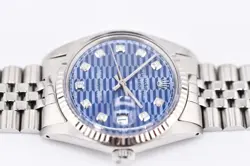 Rolex Datejust Ref.16014 Stainless Steel & White Gold 36mm Computer Blue Dial
