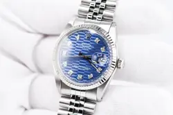 Rolex Datejust Ref.16014 Stainless Steel & White Gold 36mm Computer Blue Dial