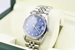Rolex Datejust Ref.16014 Stainless Steel & White Gold 36mm Computer Blue Dial
