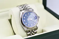 Rolex Datejust Ref.16014 Stainless Steel & White Gold 36mm Computer Blue Dial