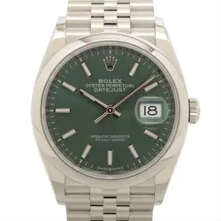 ROLEX DATEJUST 126200 SS AT MINT GREEN DIAL JUBILEE BRACELET 3 EXTRA LINKS