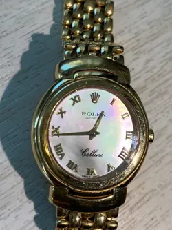 Rolex Cellini Ref. 66218 rare MOP dial automatic 18K YG 2003 Ladies Watch