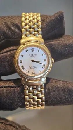 Rolex Cellini Ref. 66218 rare MOP dial automatic 18K YG 2003 Ladies Watch