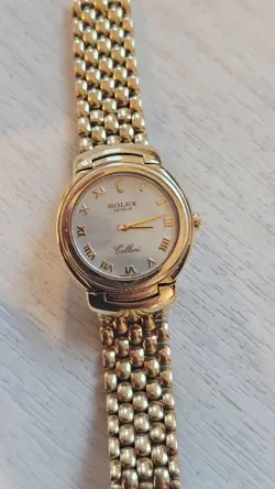 Rolex Cellini Ref. 66218 rare MOP dial automatic 18K YG 2003 Ladies Watch