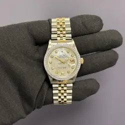 ROLEX DATEJUST 36MM MOP DIAL WATCH 16013 YG