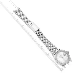 ROLEX DATEJUST SILVER DIAMOND DIAL STEEL MENS WATCH 126284