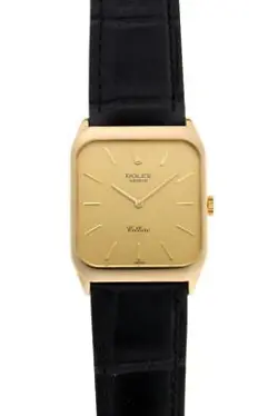 ROLEX Cellini Square Cal.1601 4135 750YG watch men TO164568