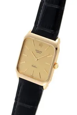ROLEX Cellini Square Cal.1601 4135 750YG watch men TO164568